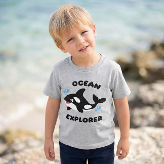 Havsexplorer Orca Tecknad T-Shirt för Pojkar