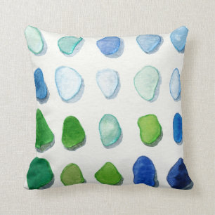 Havsexponeringsglas, glass konstmålning för kudde