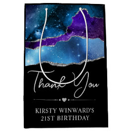 Havsfärg Galaxy Glitter Agate Birthday