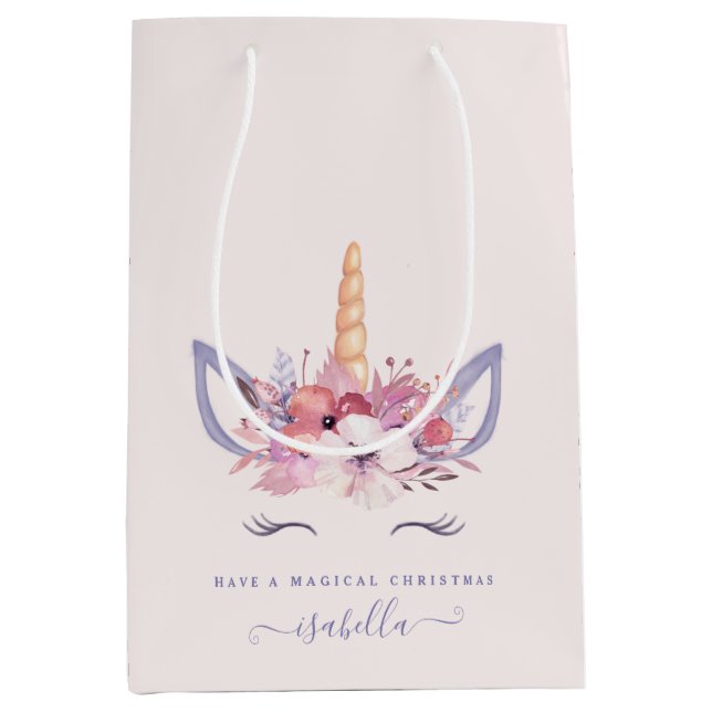 Havsfärgad blommigt encorn ansikte jul (Framsidan)