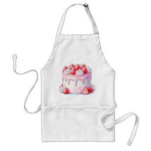 Havsfärgad jordgubbskaka Baking Älskare Chef Gift Förkläde