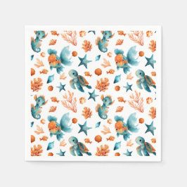 Havsfärgade havslevande havsdjur, havslevande Möns Pappersservett