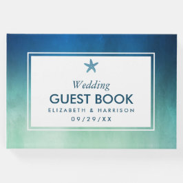 Havsfärgat havsbottenbröllop gästböcker