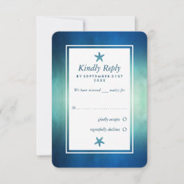 Havsfärgat havsbottenbröllop OSA kort