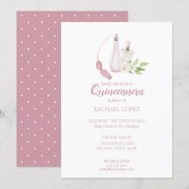 Havsfärgning Parfym Flaska Quinceanera Birthday Inbjudningar
