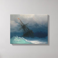 Havsfartyg målning Premium lindad canvas (Glans)