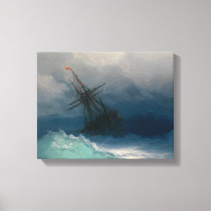 Havsfartyg målning Premium lindad canvas (Glans)