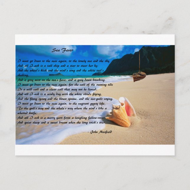 Havsfeber by: John Masefield Vykort (Framsida)