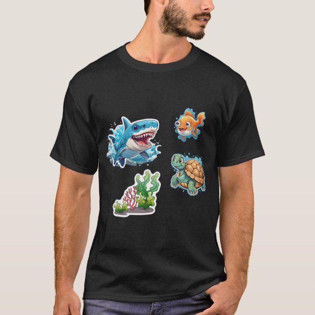 Havsfisk söt t shirt (Framsida)