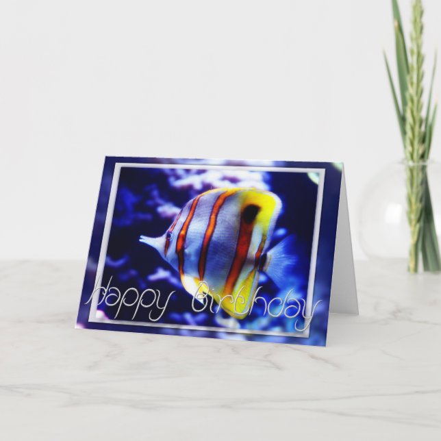 Havsfiskens hälsningskort Grattis på födelsedagen Kort (Framsida)