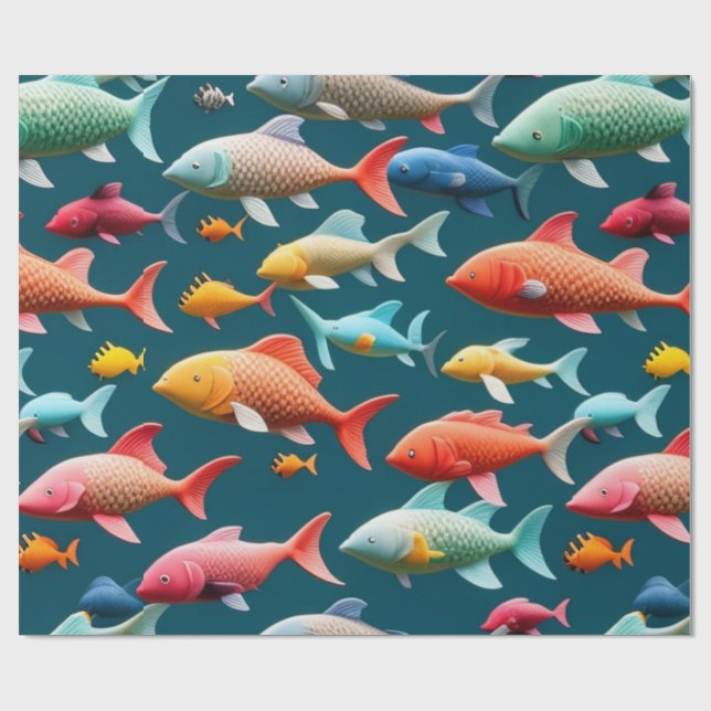 Havsfiskkoraller Sommarviber Pappra Presentpapper (Platt)