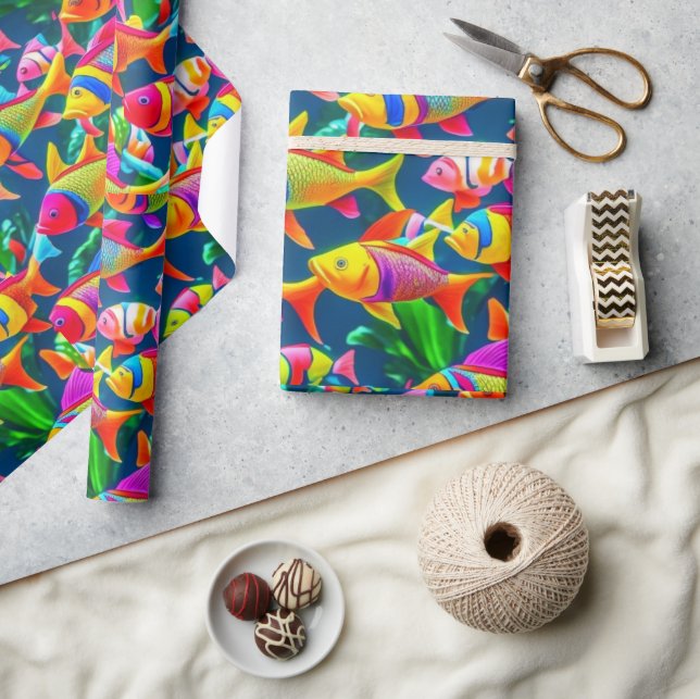 Havsfiskkoraller Sommarviber Pappra Presentpapper (Hantverk)