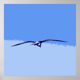 Havsfiskmås i flyg poster