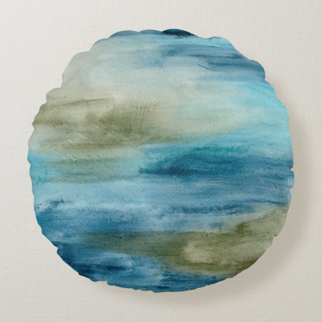 Havsflöde II Rund Kudde (Framsidan)