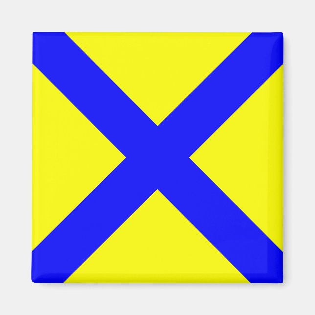 havsflottans alfabet nummer fem symbol flagga magnet (Framsidan)