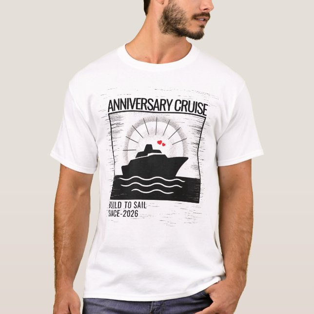 Havsförångning på marschen Nautical Black & White- T Shirt (Framsida)