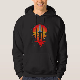 Havsfyrtorn Solnedgång Marin Hav Fyrtorn Hoodie