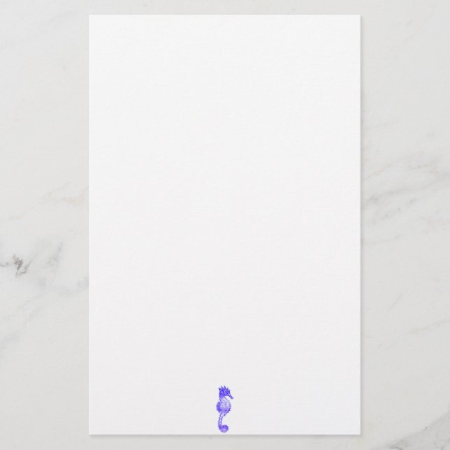 Havsgåva från Cute Sea Horse Marine Animal Gift Brevpapper (Framsida)