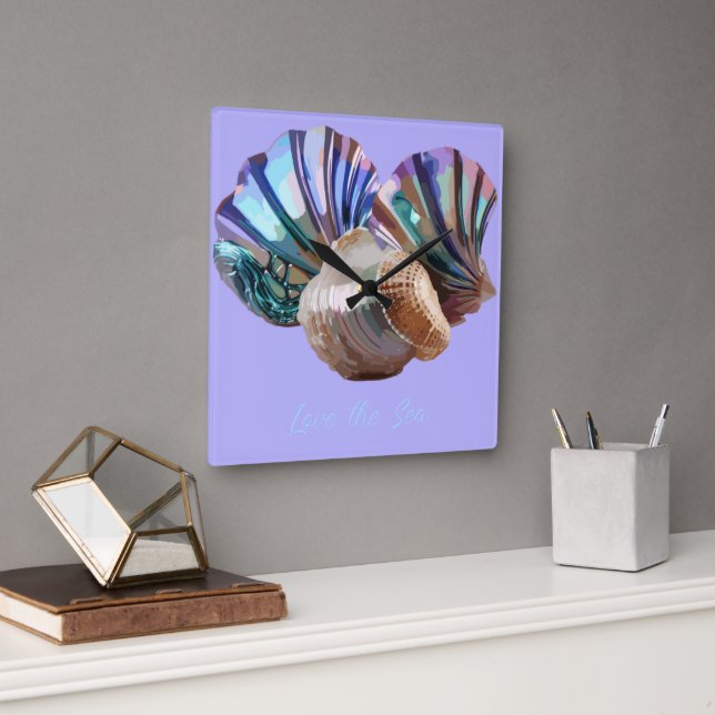 Havsgem Fyrkantig Klocka (Kontor)