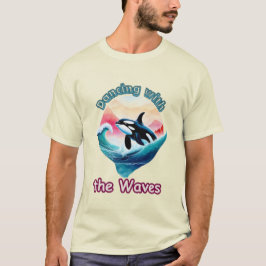 Havsglädjen: Killer Orca i Aqua Stänk T Shirt