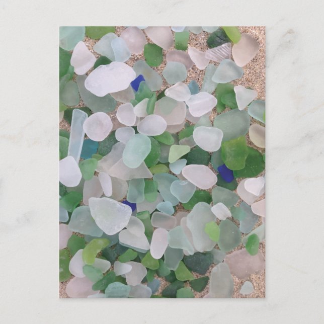 Havsglas från havet vykort (Framsida)