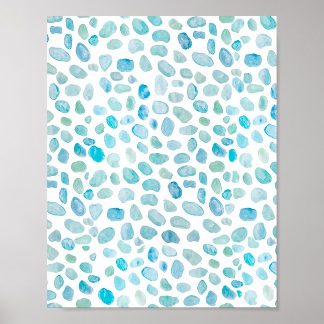 Havsglaserpersika, dekorfärg för vattenfärg poster (Framsidan)