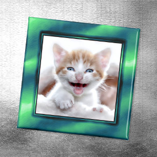 Havsgrön fotoborder magnet