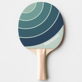 Havsgrön Nostalgisk Cirkulär Rand med Namn Pingisracket