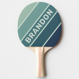 Havsgrön Nostalgisk Djärv Randig med Namn Pingisracket