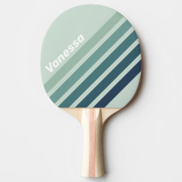 Havsgrön Nostalgisk Snedrandig med Namn Pingisracket