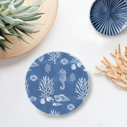 Havshahäst i Blue & White Underlägg