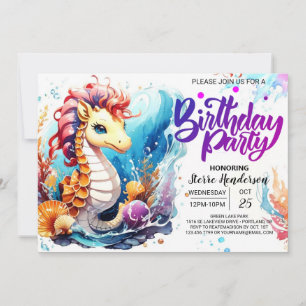 Havshaj Oceanic Birthday Inbjudningar