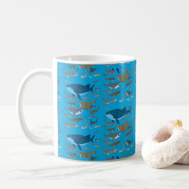 Havshajar Kaffemugg (Med munk)
