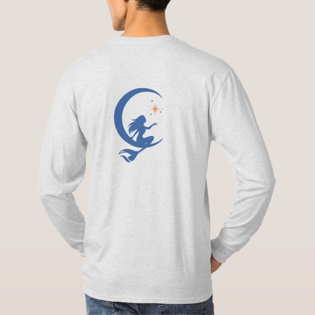 Havshalvmåne Långärmad Herr T-shirt (Baksida)