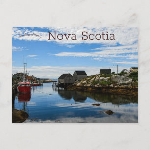 Havshamn i Nova Scotia Kanada Vykort