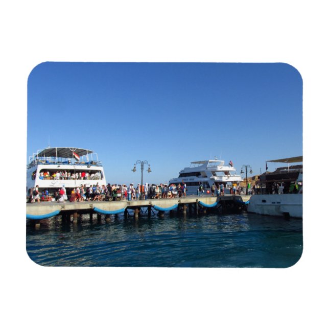 Havshamn i staden Sharm El Sheikh Postcard Magnet (Horisontell)