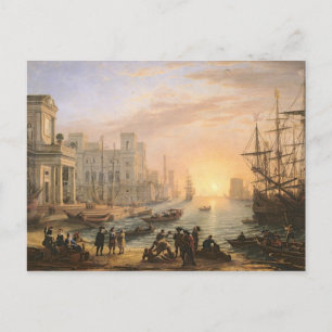 Havshamn i Sunset, 1639 Vykort