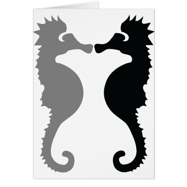 havshästsymbol hälsningskort (Framsidan)