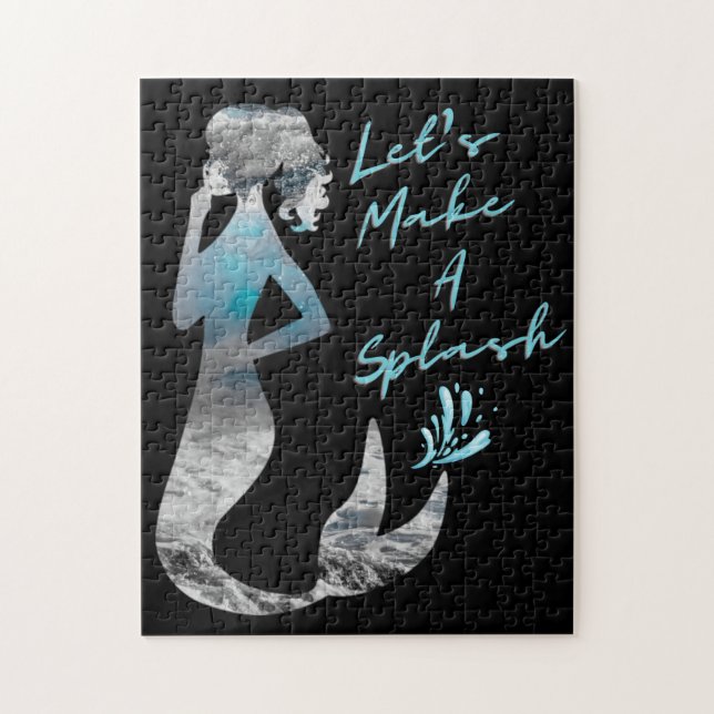 Havshavfrö Letar Efter En Stänk Pussel (Vertikal)