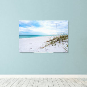 Havshavre och vit sandstrand Morgon Canvas