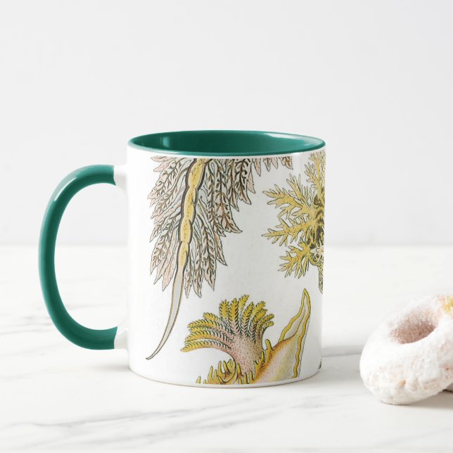 Havsigsnecks av Ernst Haeckel, Vintage Nudibranchi Mugg (Med munk)