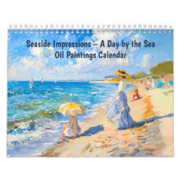 Havsimpressioner – En dag vid havet Oljemålning Kalender