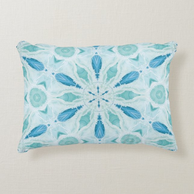 Havsinspirerad reversibel prydnadskudde (Framsidan)