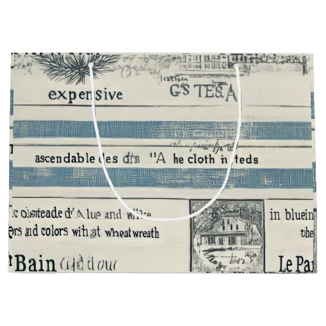 Havsinspirerade gift-väskor med havsdetaljer (Framsidan)