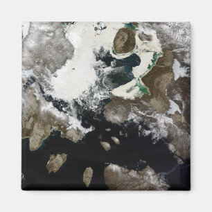 Havsis och sediment som är synliga i Nunavut, Magnet
