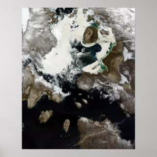 Havsis och sediment som är synliga i Nunavut, Poster