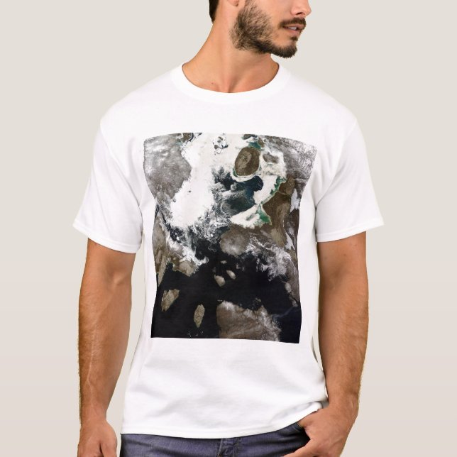 Havsis och sediment synliga i Nunavut, Kanada Tee Shirt (Framsida)
