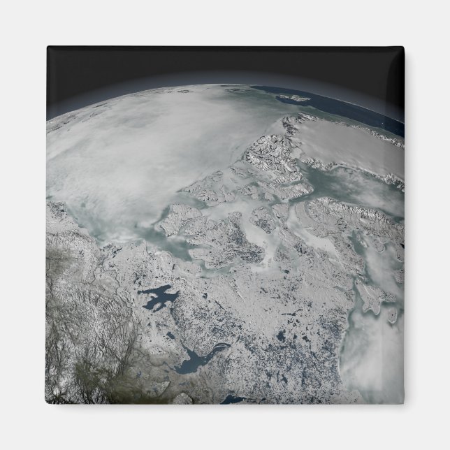 Havsis ovanför Nordamerika Magnet (Framsidan)