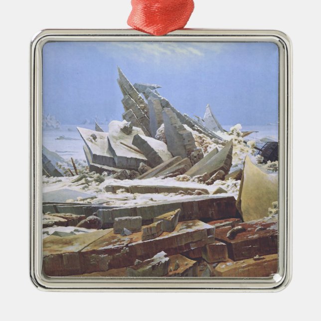 Havsisen (av Caspar David Friedrich) Julgransprydnad Metall (Framsidan)
