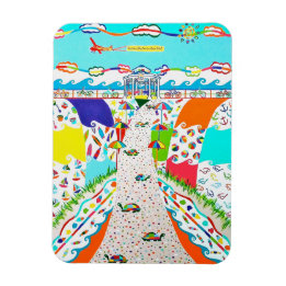 Havsisens strandpromenad 3 x 4 Flexibel magnet